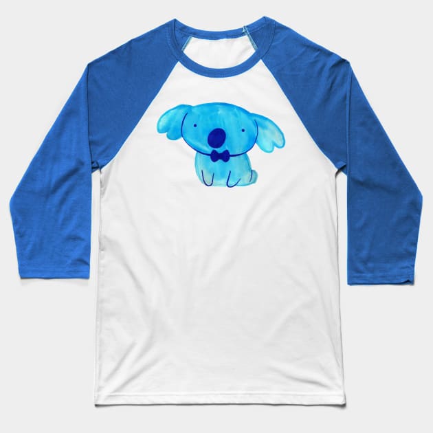 Blue Watercolor Koala Baseball T-Shirt by saradaboru